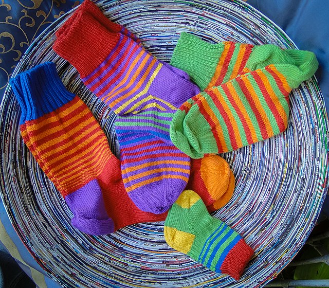 Hand knitted socks